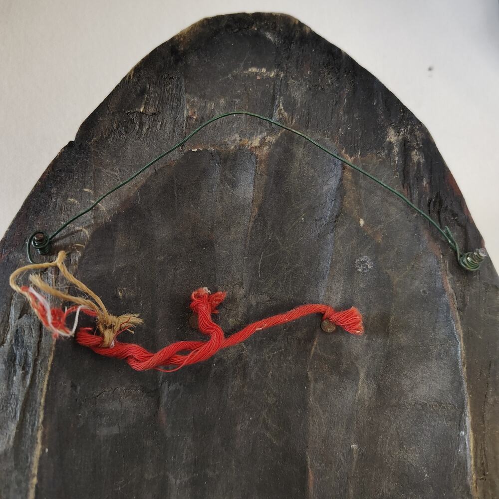 Hand Carved African Wall Mask Ghana Tribal Wood Art Decor - Picture 8 of 13